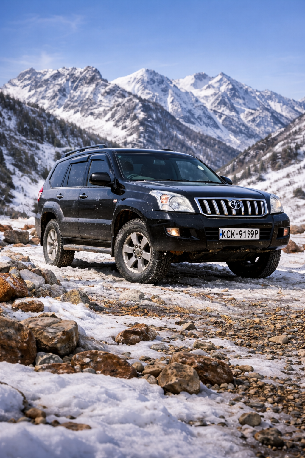 Toyota Land Cruiser 4x4 rental for tourists in Kyrgyzstan